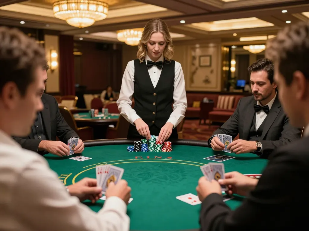 Players engaging in a thrilling poker game at nk 88 casino, showcasing strategic gameplay and colorful chips.