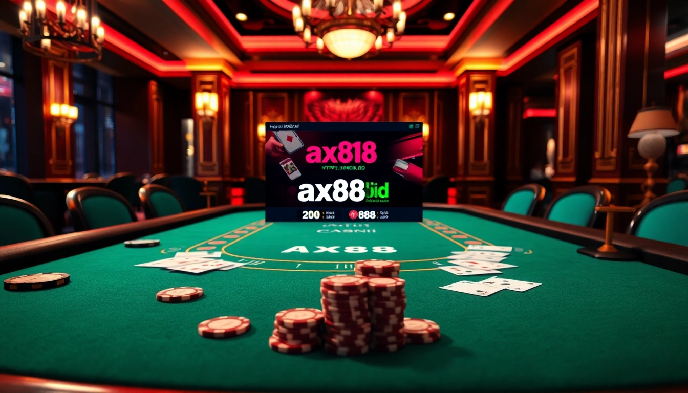 Experience the exciting world of online gambling at https://ax88.bid/ with dynamic poker games and engaging interfaces.