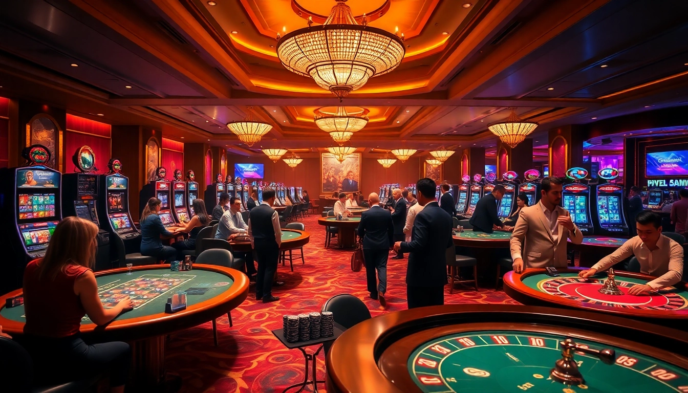 Players enjoying various games in a luxurious casino environment at QQ88COM.