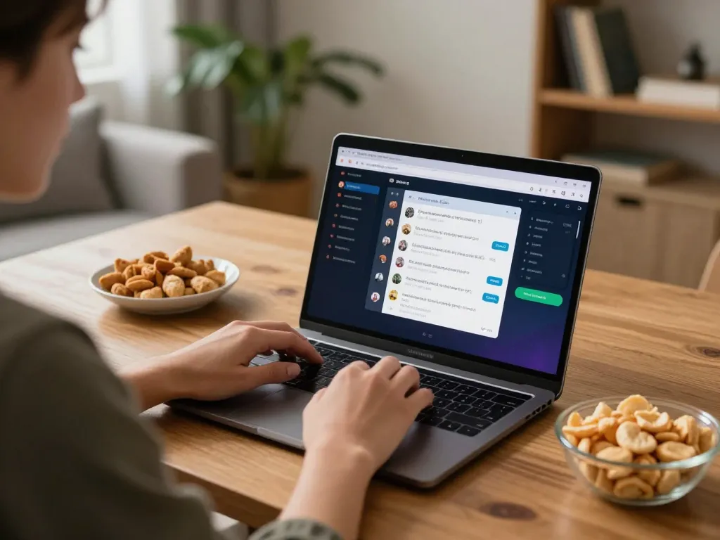 Person engaging with NHÀ CÁI F168 on laptop, placing sports bets in cozy home setting.