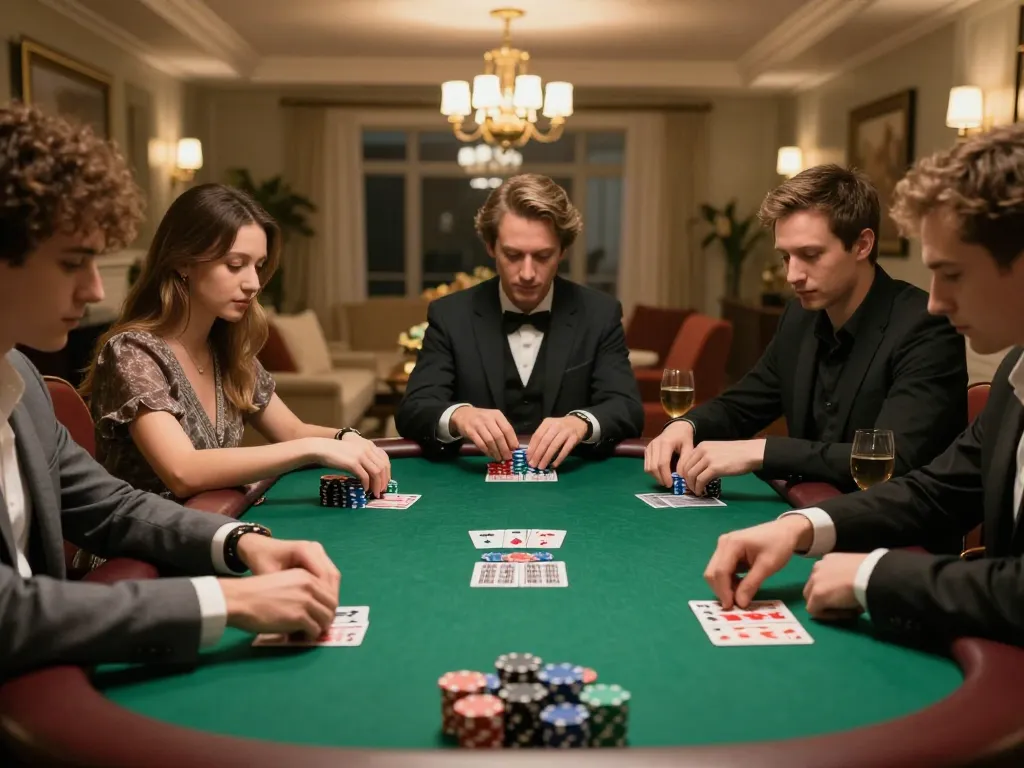 Twin68 players engaged in a friendly poker game at home, showcasing competitive gameplay