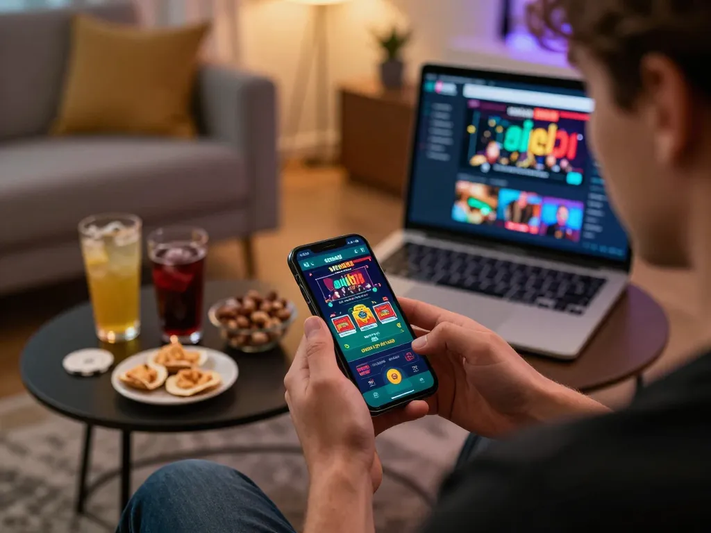 Engaging in mobile gaming with vivu88 app, enjoying an immersive online casino experience.