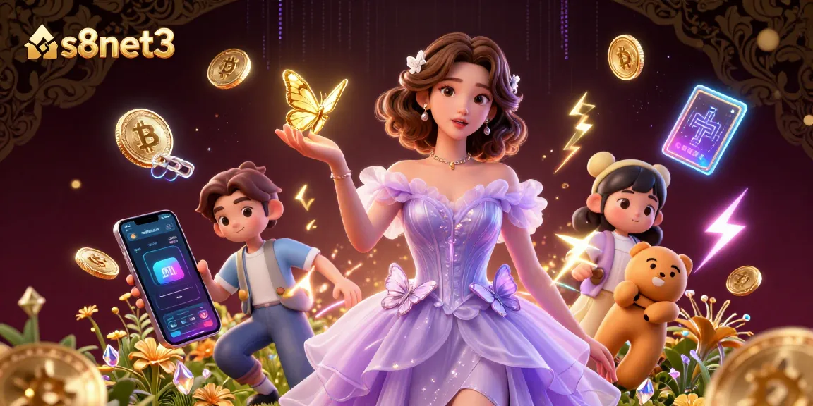 Engage with the vibrant world of s8net3 casino, featuring stunning visuals of crypto themes and ethereal elements.