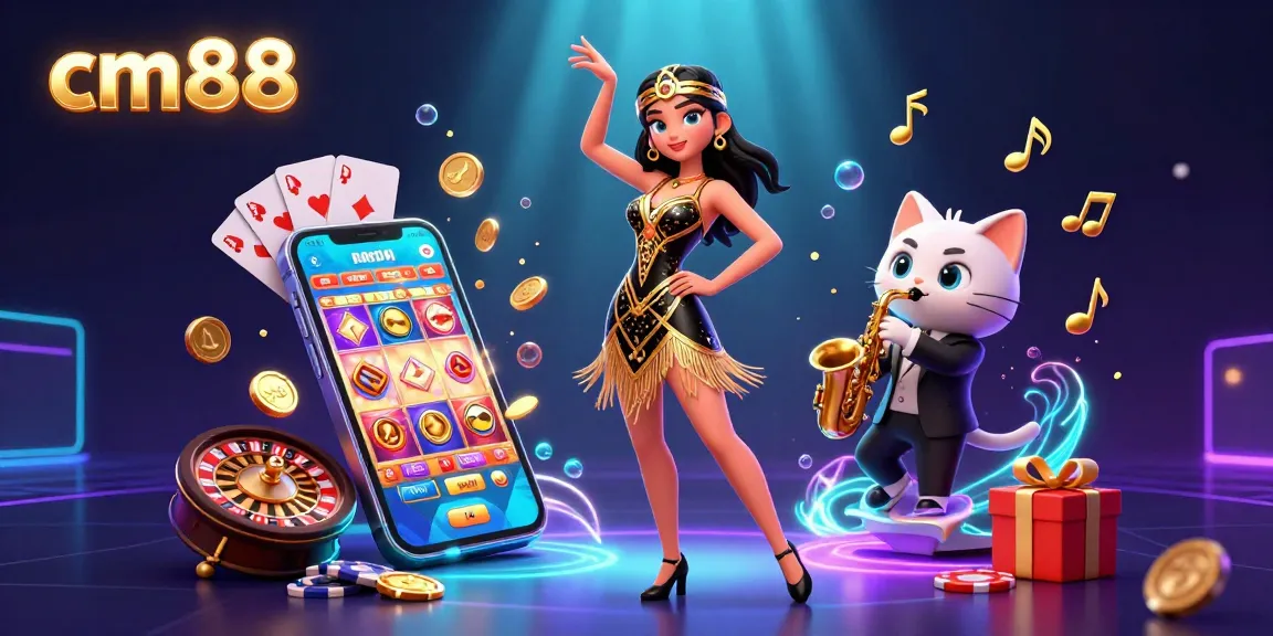 Experience cm88 with exciting casino elements and vibrant characters in a lively gambling scene.