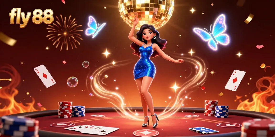 Experience thrilling poker gameplay with fly 88's vibrant casino scene featuring dynamic elements.