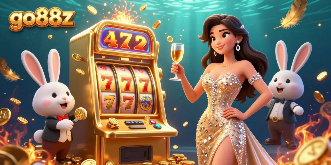 Experience the thrill of go88z with a stunning casino illustration of a jackpot celebration.
