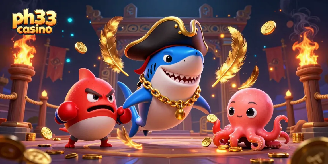 Experience thrilling gameplay at ph33 casino with our vibrant 3D scene featuring exciting characters and elements.