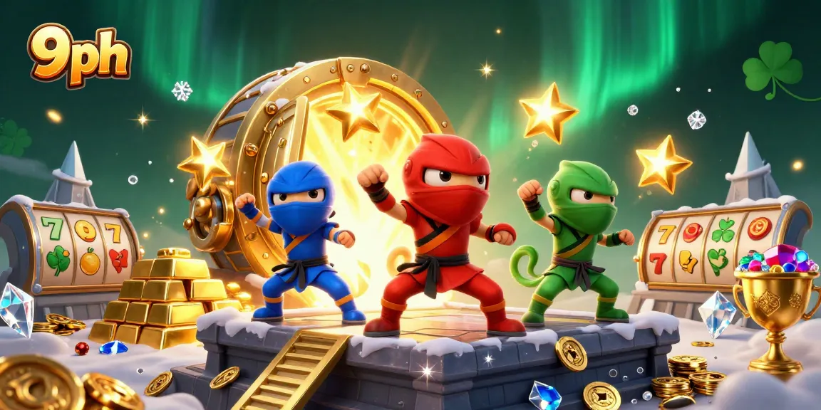 Engage with the exciting world of 9ph as ninja chameleons showcase thrilling slot action amidst gold treasures.