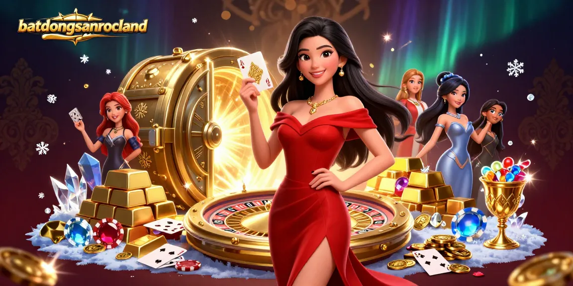 Engage in exciting gameplay with batdongsanrocland, featuring a stunning illustration of casino action.
