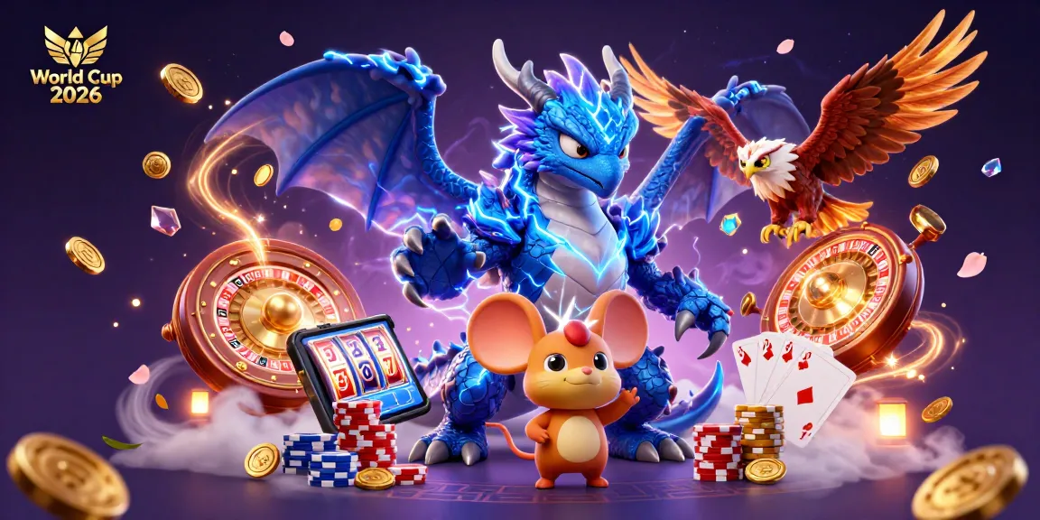 Experience the thrill of the World Cup 2026 with dynamic casino elements and vibrant characters.