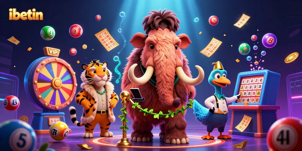 Play exciting games at ibetin casino featuring a vibrant 3D scene with bouncer and VIP guests.