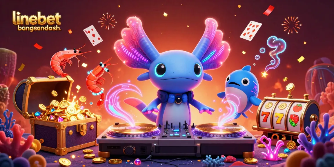 Experience thrilling gaming excitement with linebetbangladesh, featuring vibrant characters and dynamic casino elements.