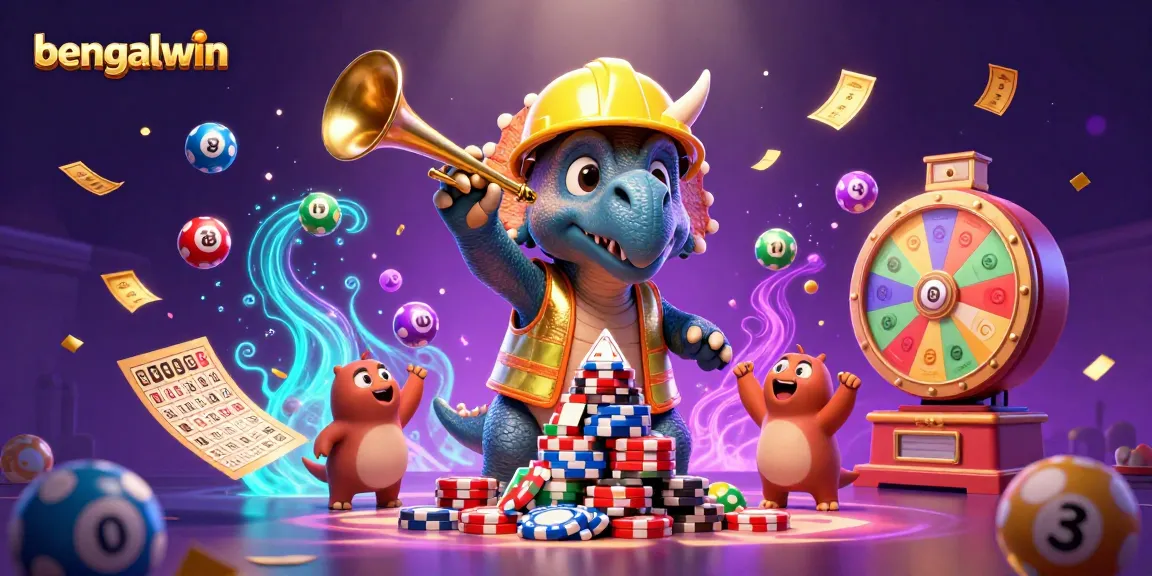 Bengalwin combines vibrant gaming action with captivating 3D cartoon characters celebrating wins in an imaginative casino realm.