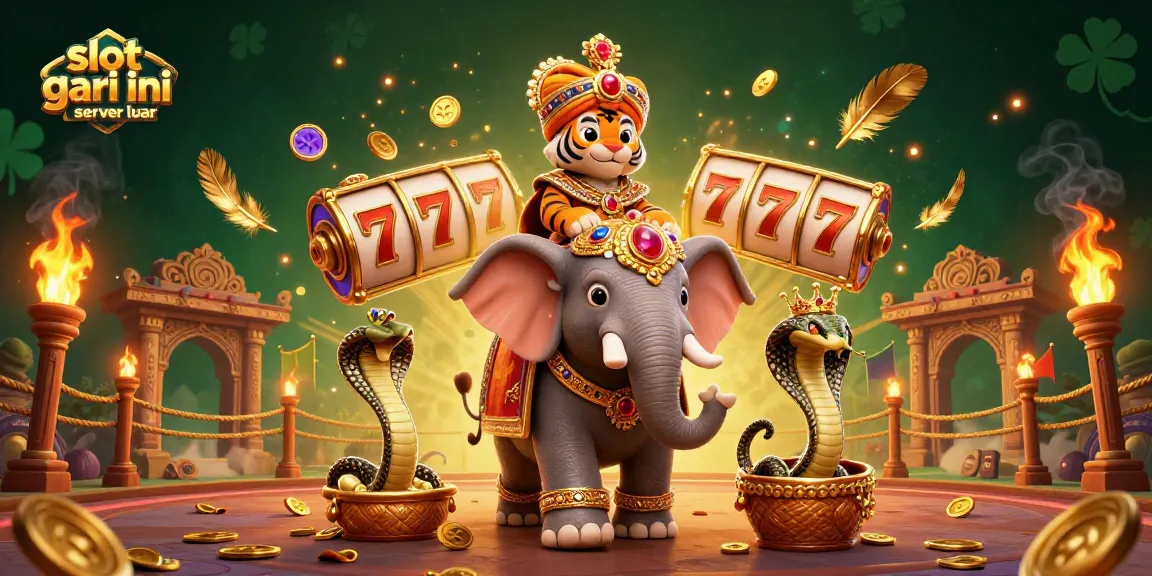 Engage in thrilling slot gacor hari ini server luar with dynamic 3D characters in colorful casino scene.