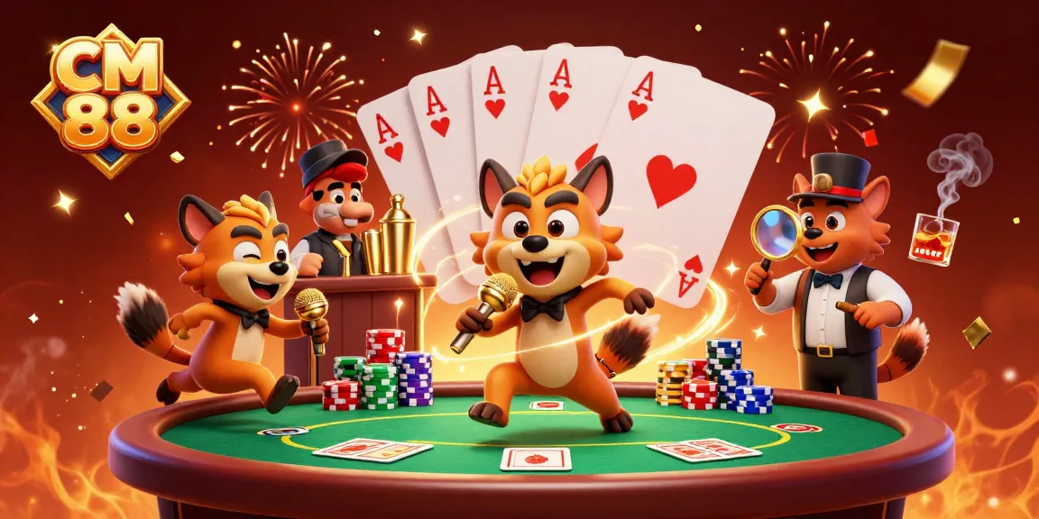 Experience the thrill of CM 88 with lively hyenas in an interactive casino scene.